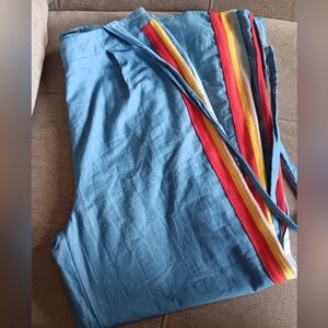 Style Rack Wide Leg Pants with Colorful Stripes
